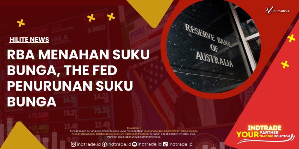 RBA Menahan Suku Bunga, The Fed Penurunan Suku Bunga