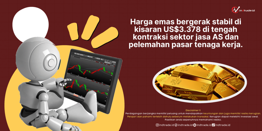 Harga Emas Stabil Dekat Level Tertinggi, Didorong Data Ekonomi AS yang Melemah