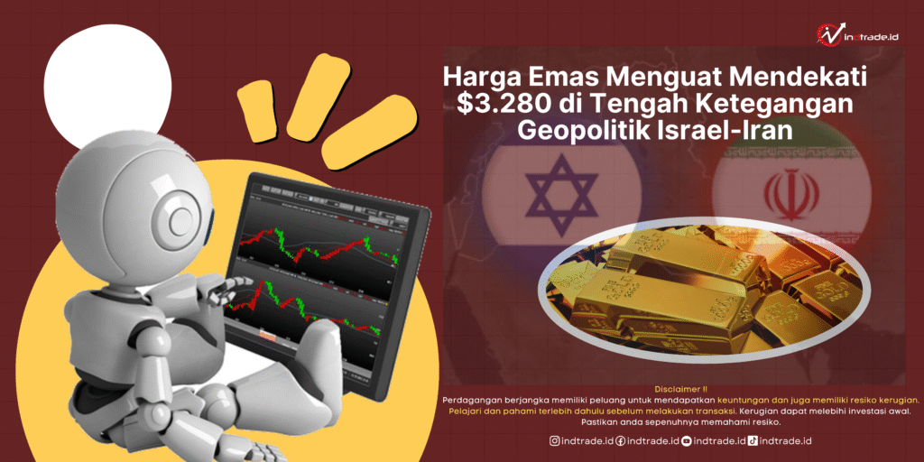 Harga Emas Menguat Mendekati $3.280 di Tengah Ketegangan Geopolitik Israel-Iran