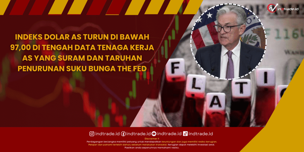 Indeks Dolar AS Turun di Bawah 97,00 di Tengah Data Tenaga Kerja AS yang Suram dan Taruhan Penurunan Suku Bunga The Fed Indeks Dolar AS Turun di Bawah 97,00 di Tengah Data Tenaga Kerja AS yang Suram dan Taruhan Penurunan Suku Bunga The Fed