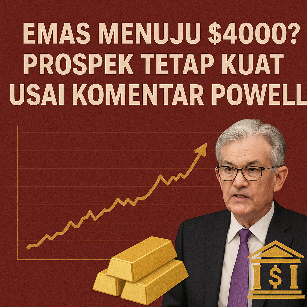 Emas Menuju $4000, Tergelincir Usai Komentar Powell